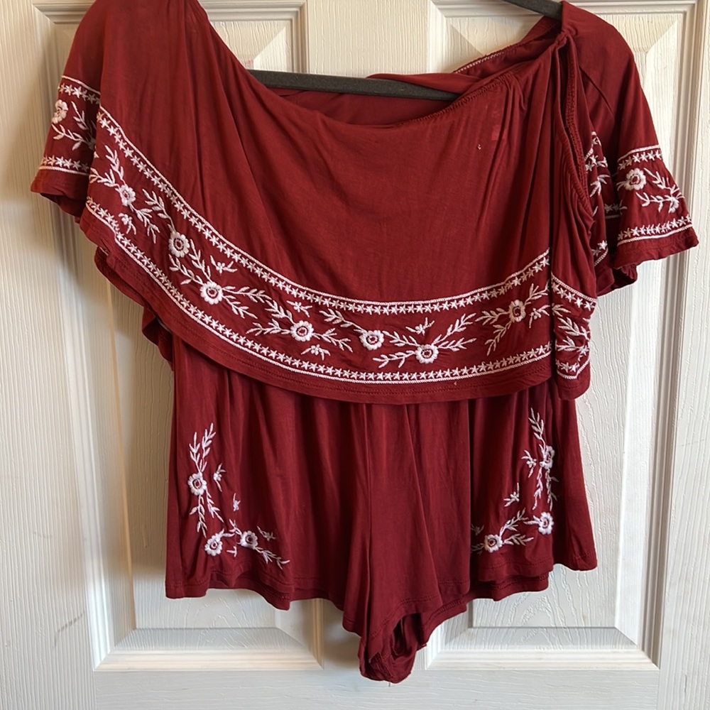 Off The Should Lightweight Romper From American E… - image 2